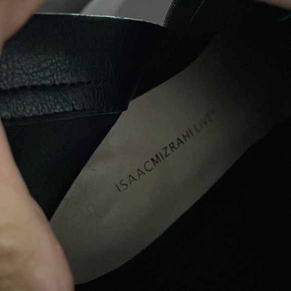 ISAAC MIZRAHI NWOT Black with Flower Design Velour Style Heeled Booties Size 9 - Picture 10 of 12